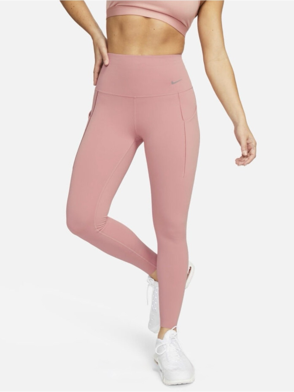 Nike Universa Women's High-Waisted 7/8 Leggings with No Front Seam Size S
